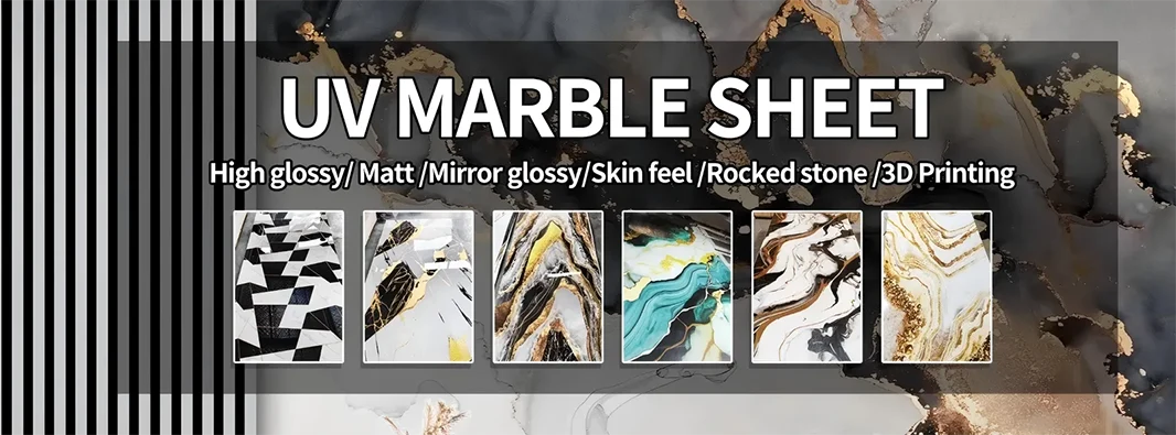 High Glossy UV Coating PVC Marble Wall Panels